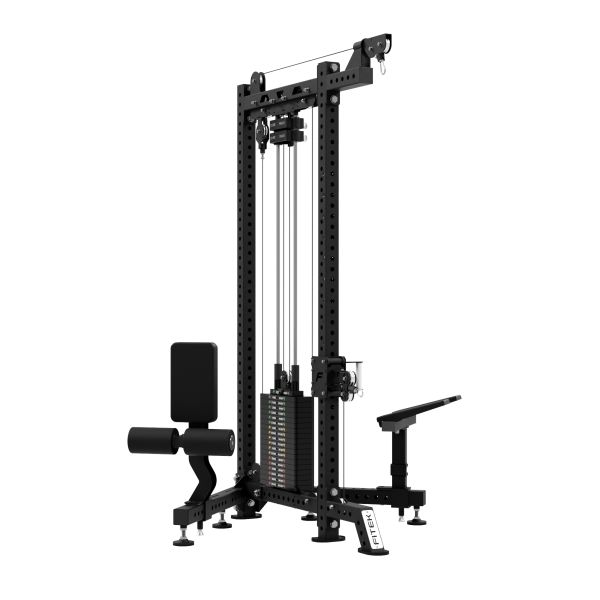 FITEK upgraded compact corner pulley station with 142.5kg weight stack
