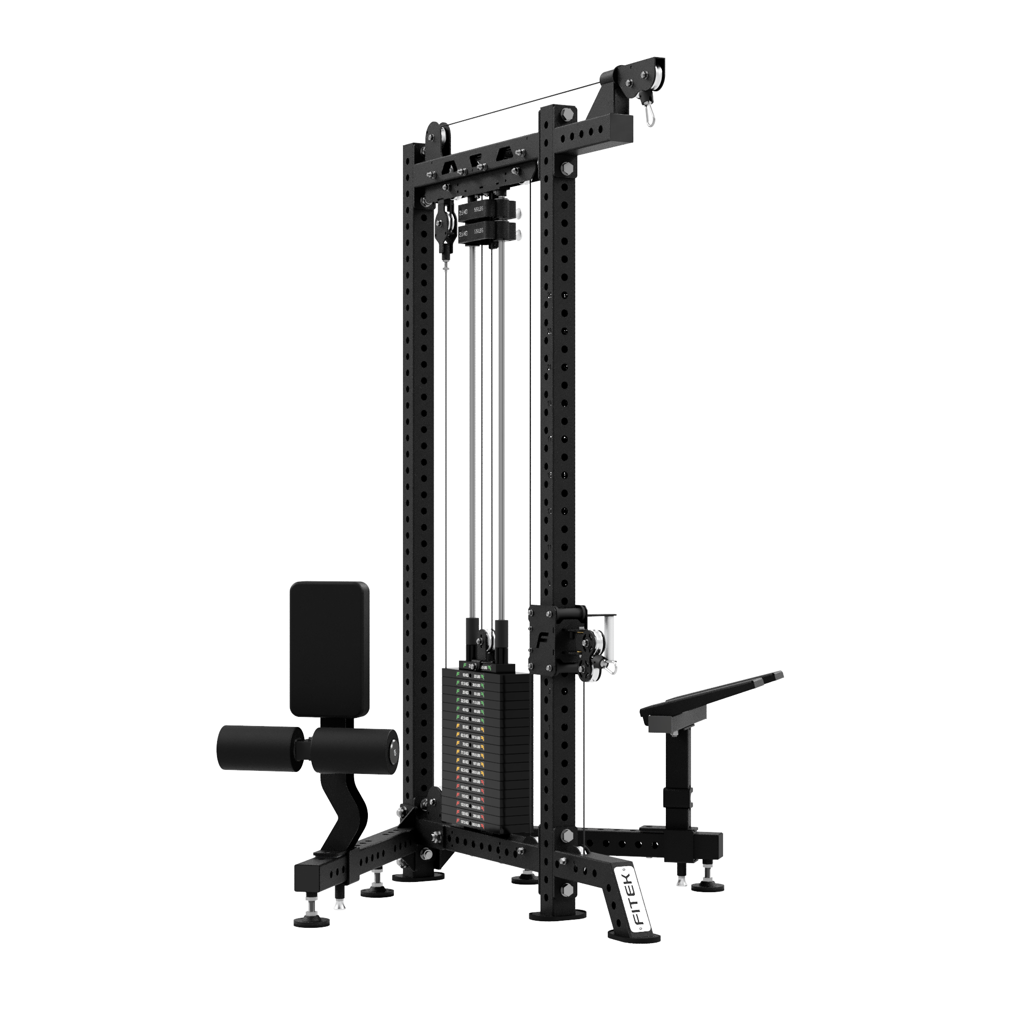 FITEK upgraded compact corner pulley station with 142.5kg weight stack