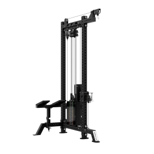 FITEK freestanding cable pulley station featuring a robust straight base and 142.5kg weight stack