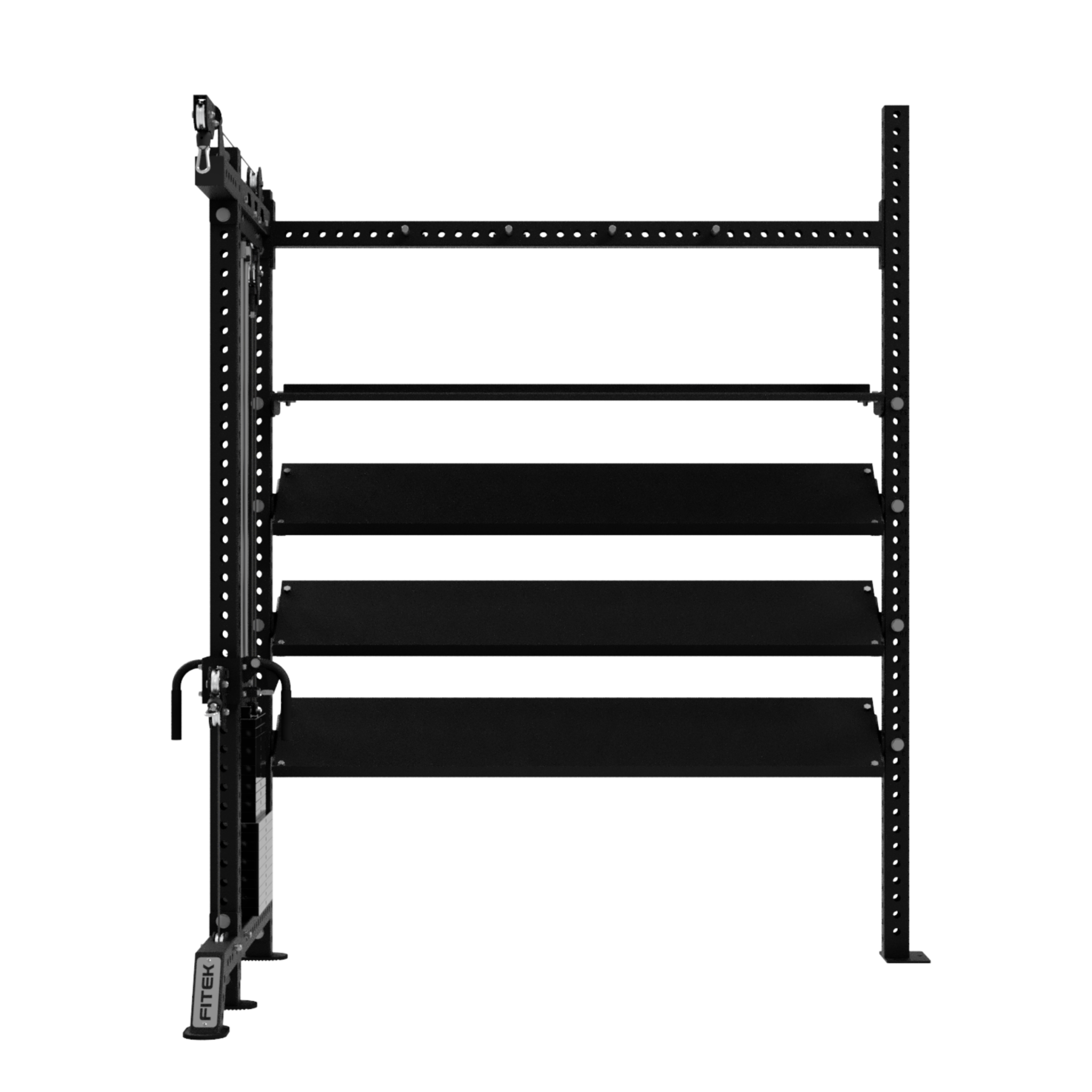 FITEK custom pulley and storage rack front render